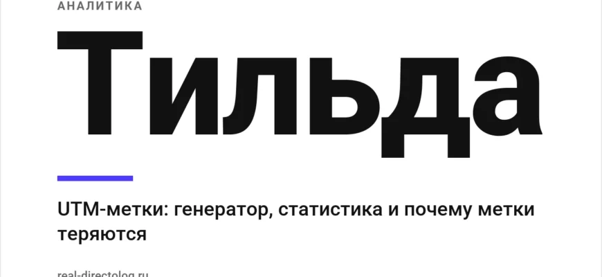 Обложка: Тильда. UTM-метки: генератор, статистика и почему метки теряются